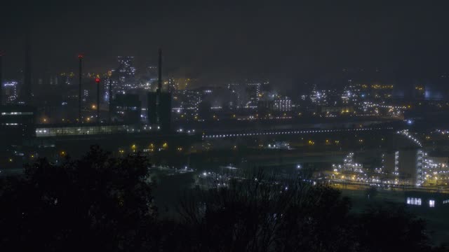 林芝钢厂的夜景视频素材