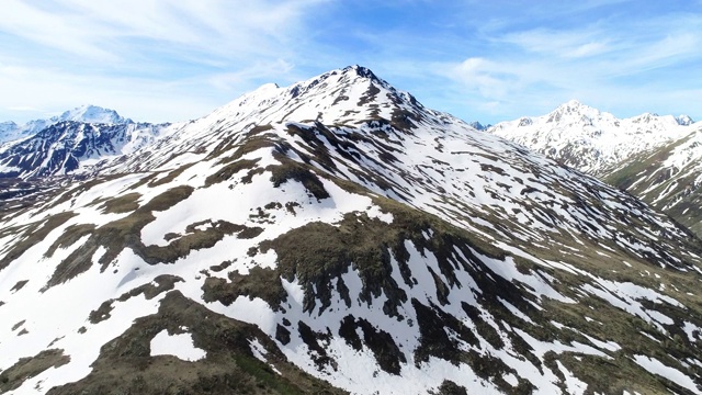 高山景观的鸟瞰图视频下载