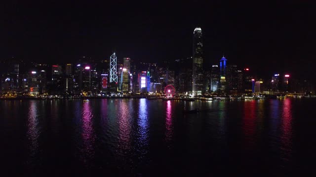 香港夜景鸟瞰图视频素材