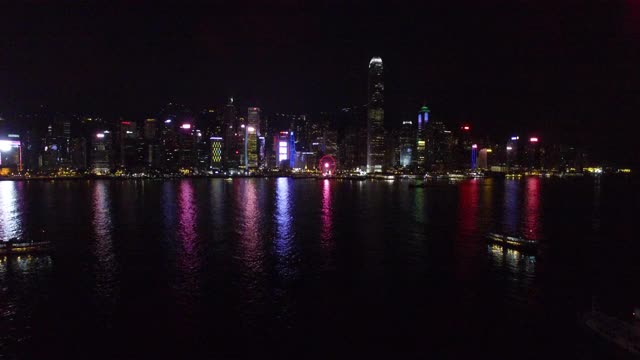 香港夜景鸟瞰图视频素材