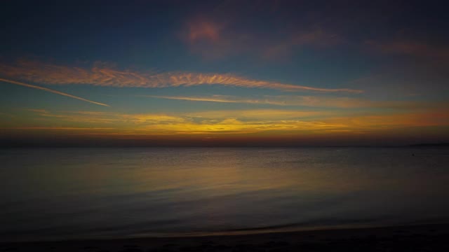 海上日出，时间流逝视频素材