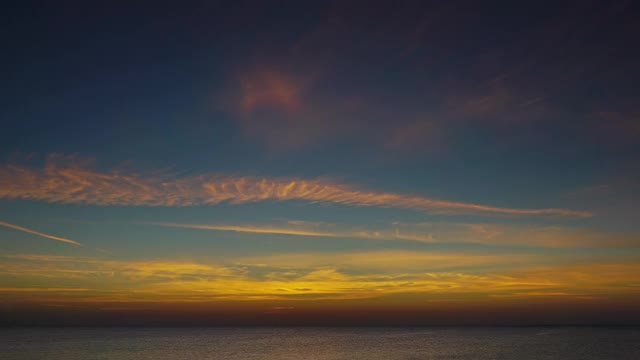 海上日出，时间流逝视频素材