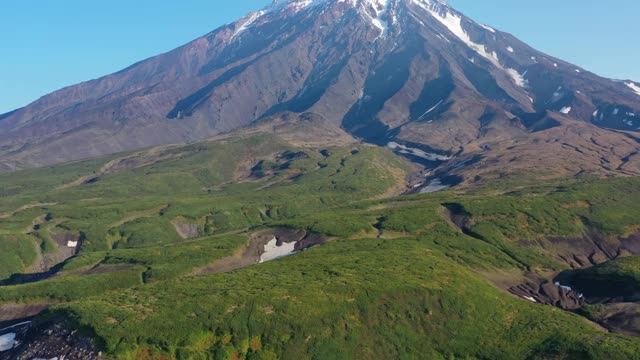 堪察加半岛的科里亚基火山视频素材