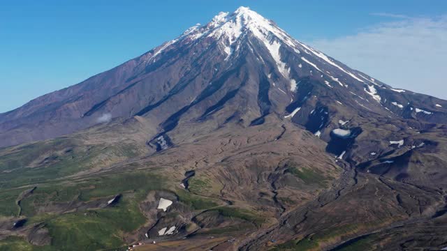 堪察加半岛的科里亚基火山视频素材