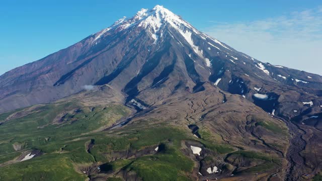 堪察加半岛的科里亚基火山视频素材