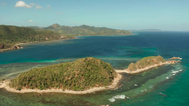 热带岛屿和蓝海，菲律宾，巴拉望视频素材