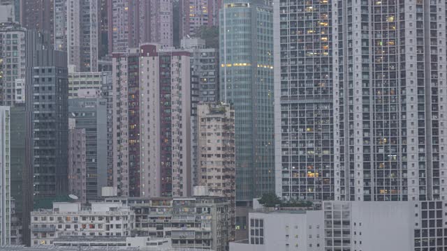 香港公寓大楼的时间流逝视频素材