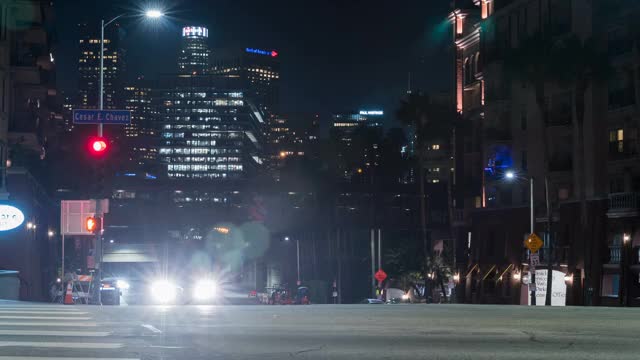 DTLA 交叉路口延时摄影视频素材