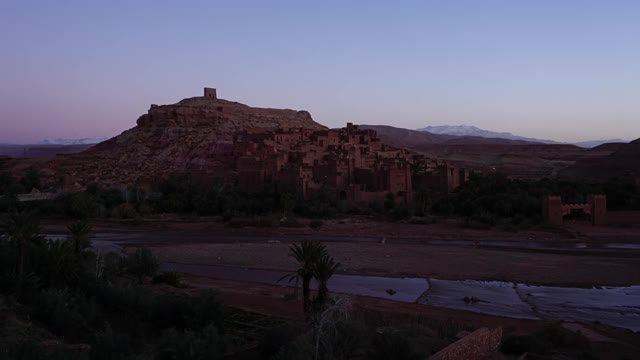 Kasbah Ait Ben Haddou在摩洛哥阿特拉斯山脉视频素材