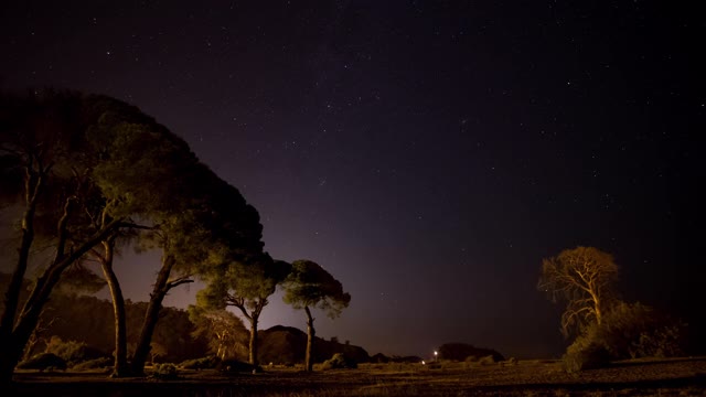 星星在夜空中划过视频素材