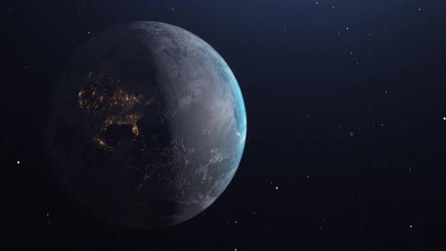 3D渲染行星地球从太空。视频素材