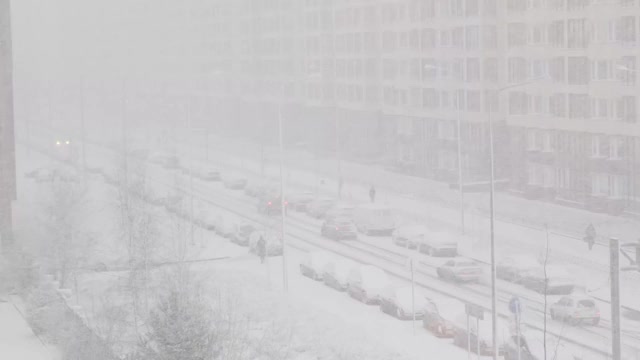 这个城市下大雪视频素材