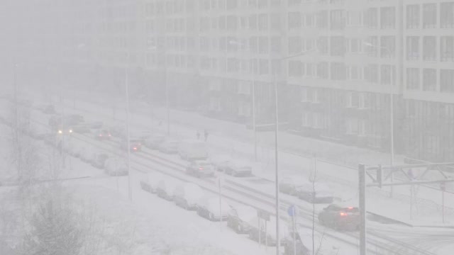 这个城市下大雪视频素材