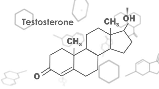 公式荷尔蒙睾丸激素。视频素材