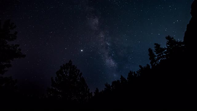 夜空中彗星形状的星迹视频素材