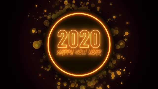 2020年新年快乐的背景概念视频素材