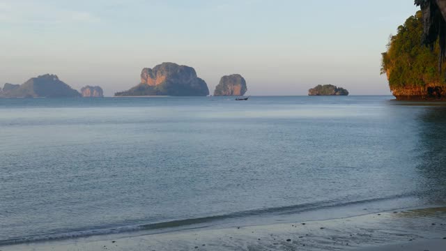 泰国热带海滩景观视频素材