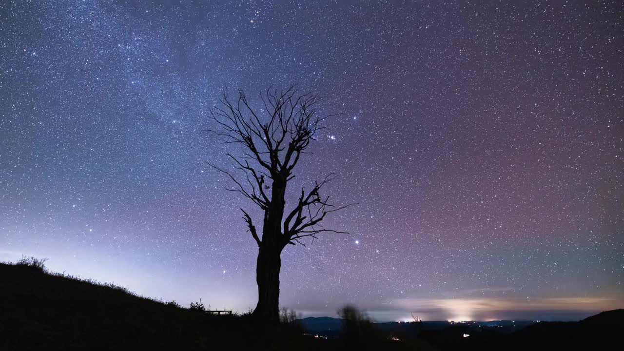 时间推移双子座流星雨自然背景视频素材