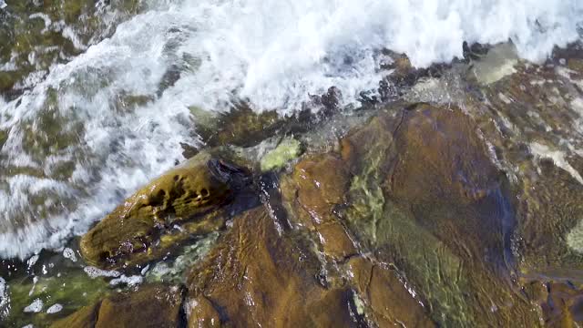 摘要海滩上的海浪和夏季背景。视频素材