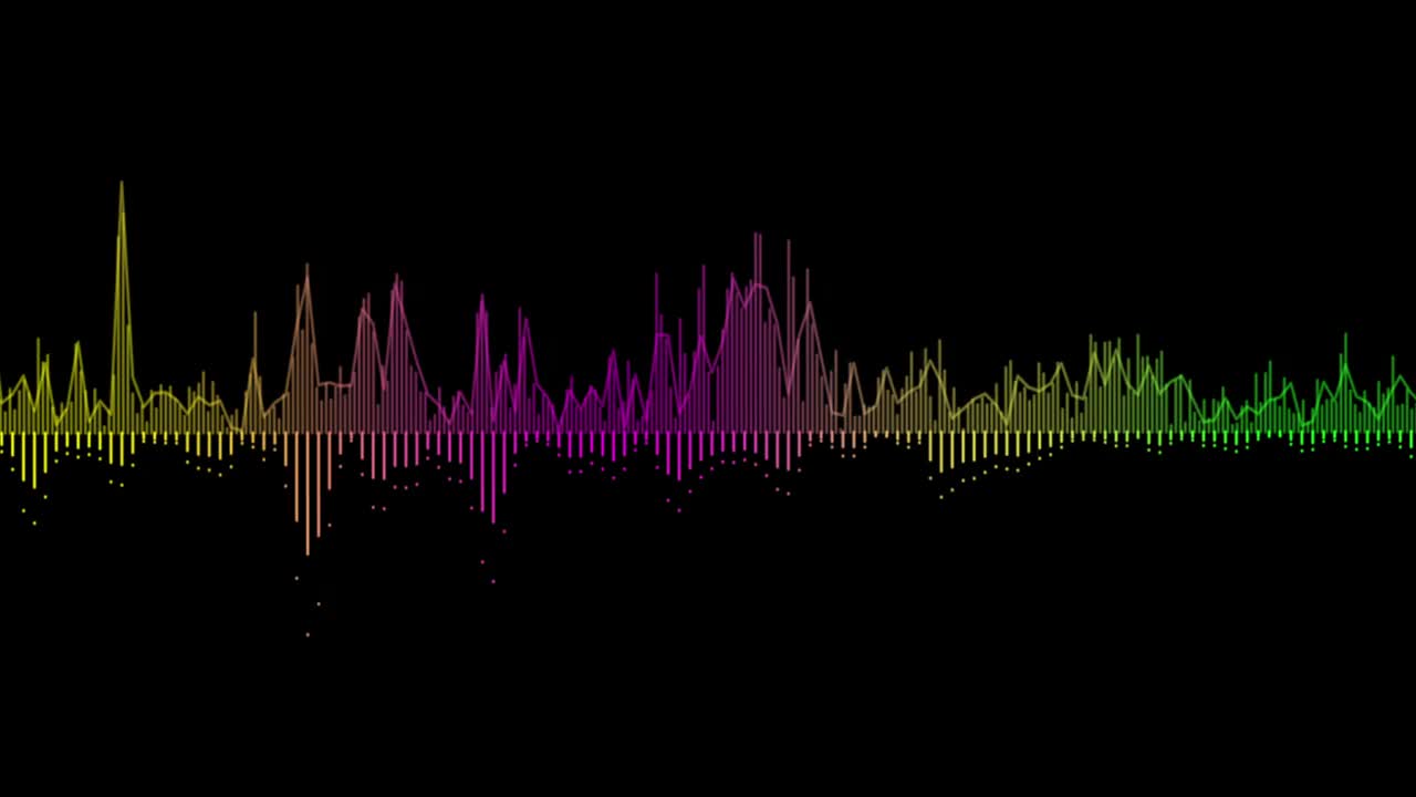 数字音频直方图的抽象动画视频素材