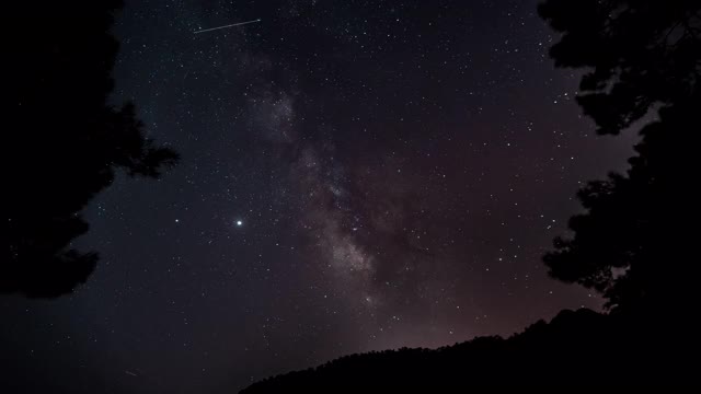 夜空中彗星形状的星迹视频素材