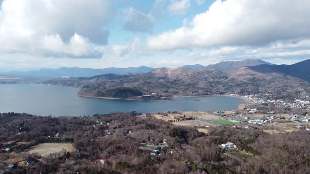 富士山天际线鸟瞰图视频素材