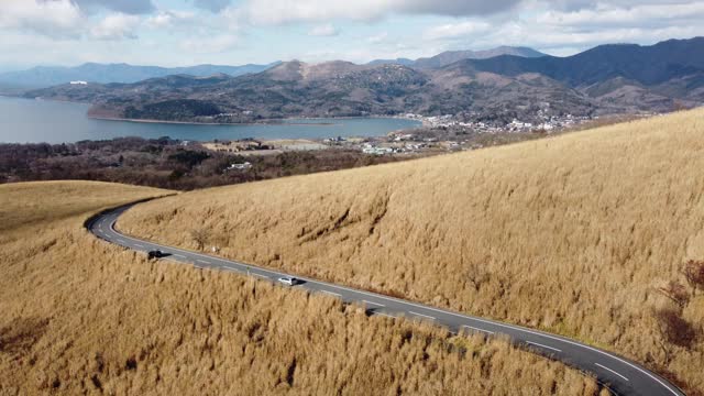 富士山天际线鸟瞰图视频素材