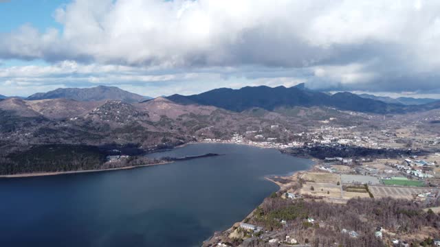 富士山天际线鸟瞰图视频素材