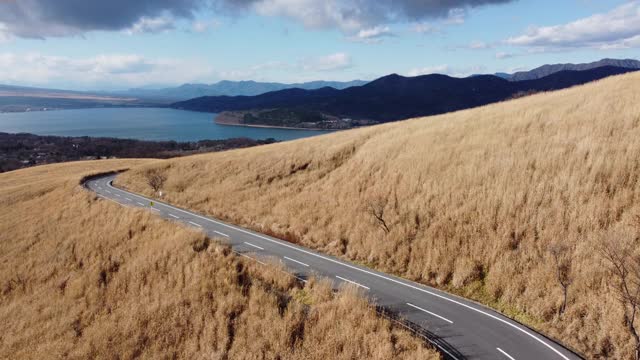 富士山天际线鸟瞰图视频素材