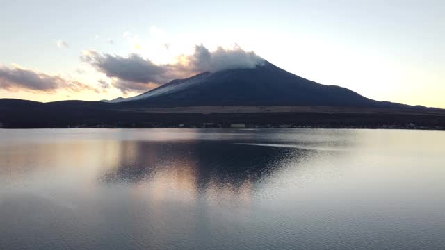 富士山天际线鸟瞰图视频素材