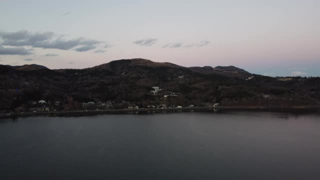 富士山天际线鸟瞰图视频素材