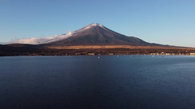 富士山天际线鸟瞰图视频素材