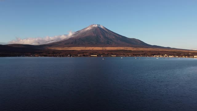 富士山天际线鸟瞰图视频素材