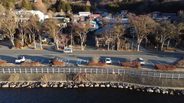 富士山天际线鸟瞰图视频素材