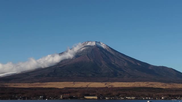 富士山天际线鸟瞰图视频素材