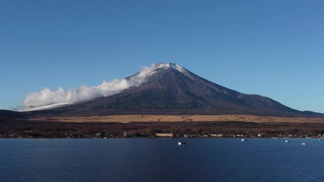 富士山天际线鸟瞰图视频素材