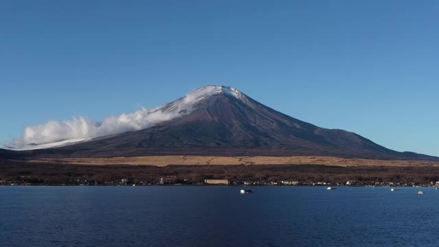 富士山天际线鸟瞰图视频素材