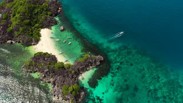 Caramoan 群岛，南甘马缨岛，菲律宾视频素材