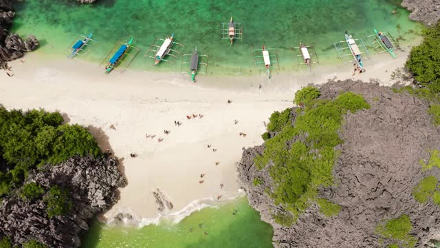 Caramoan 群岛，南甘马缨岛，菲律宾视频素材