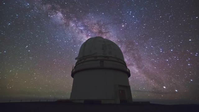 大岛-美国夏威夷莫纳克亚山莫纳克亚天文台的夜空视频素材