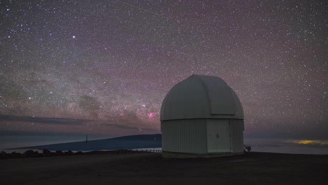 大岛-美国夏威夷莫纳克亚山莫纳克亚天文台的夜空视频素材