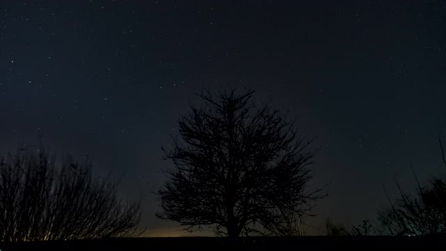 夜空中移动星星的时间间隔视频素材