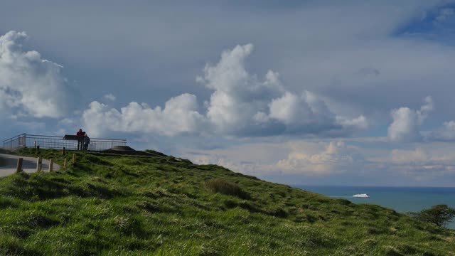 法国北部加来附近美丽的海岸景色视频素材