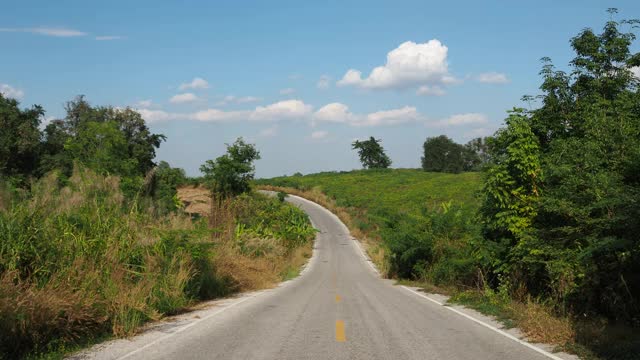 有天空和云彩的乡村道路视频素材