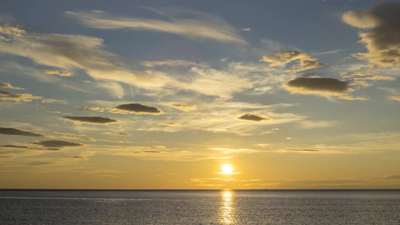 背景时间流逝太阳从地平线上升起视频素材