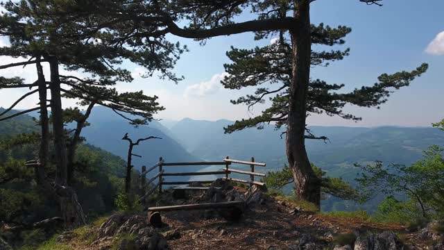 从塔拉山的Banjska stena岩起飞视频素材