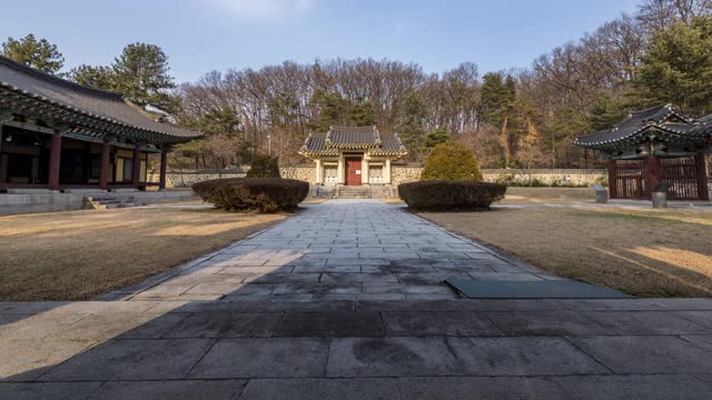 忠烈寺(历史遗址189号)/忠贞寺，忠贞北道，韩国视频素材