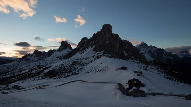 意大利Dolomites的Passo di Giau时光流逝视频素材