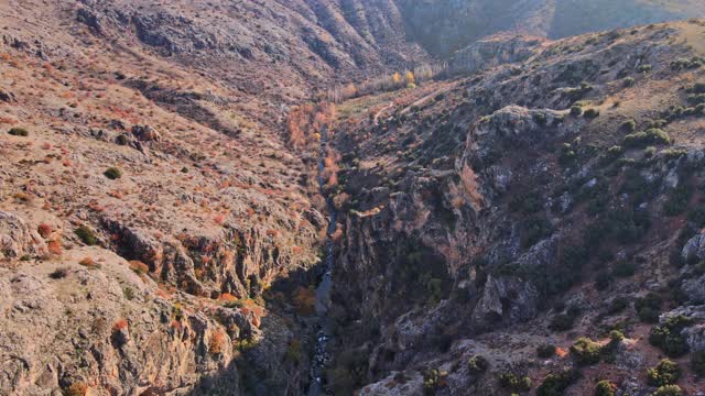 峡谷在秋天视频素材