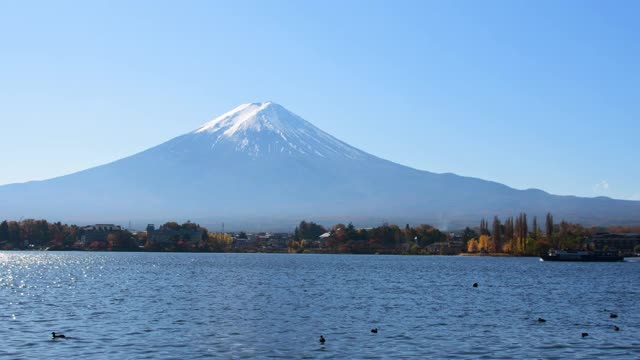 富士山和日本的湖视频素材